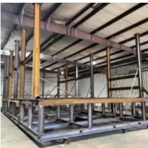 Large industrial equipment frame